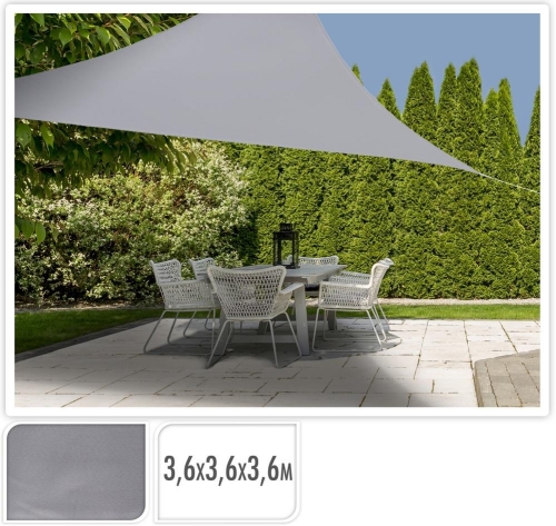 SHADE CLOTH TRIANGLE GREY