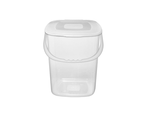 10 Litre Storage Box with Handle Clear 28x24x24cm