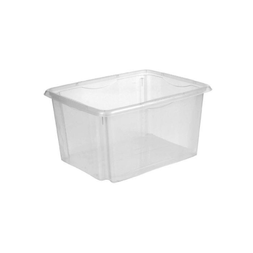 Storage Box 25L Clear Plastic Durable Medium Size Home Office Indoor Organiser