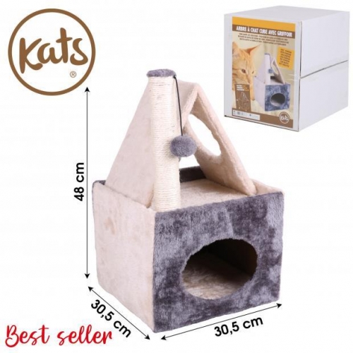 Cube Shape Cat Scratcher Cat House