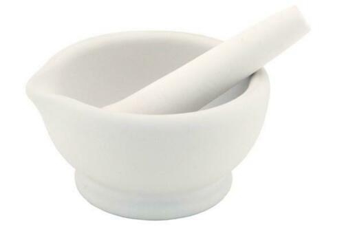 Pestle and Mortar Set Porcelain White 13.5cm