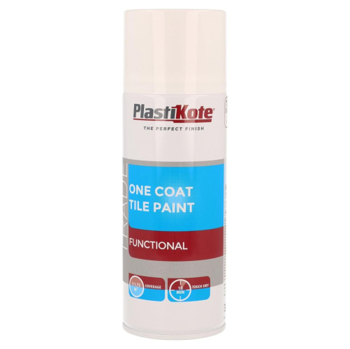 One Coat Tile Paint White 400ml for Tiles Walls Floors Indoor Use Fast Drying