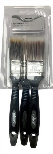 3Pc Paint Brush Set Rolson