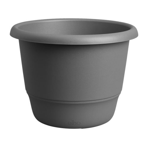 Elho Amiga Round Pot 35cm Anthracite Durable Eco Friendly Modern Planter