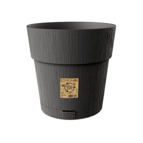 Ethica 30cm Plastic Pot Graphite Water Reservoir Eco Friendly Outdoor Garden