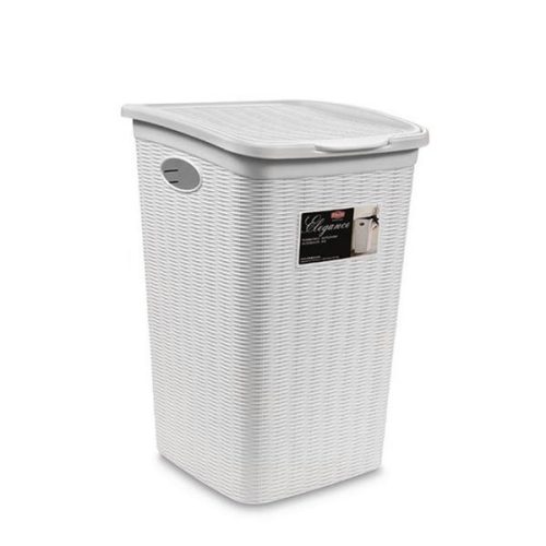 Elegance laundry hamper 50 lt White