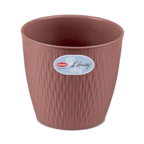 Liberty Pot 30cm Rosy Brown Elegant Plastic Pot for Indoor Outdoor Use 14.2L