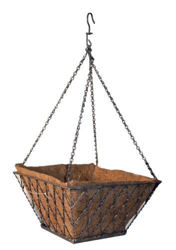 14'' Square Double Diamond Hanging Basket.