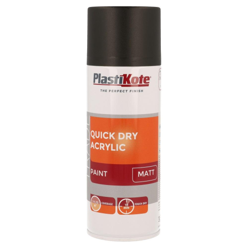 Quick Dry Acrylic Matt Black 400ml Smooth Matte Finish for DIY Projects