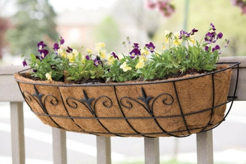 30inch Window and Deck Planter Black