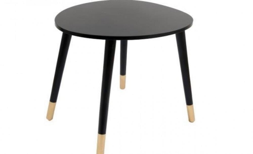Leopard Black/ Wooden Table