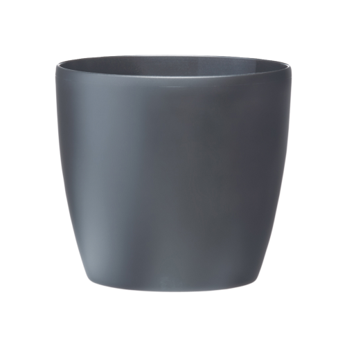 Brussels Round Wheels 47cm Anthracite Large Indoor Flower Pot with Wheels 50L