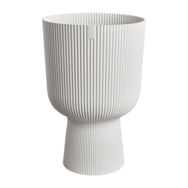 Vibes Fold Coupe 30cm Silky White Medium Size Indoor Plant Pot Recycled Plastic