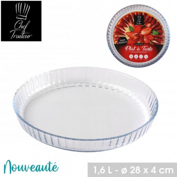 Borosilicate Round Pie Dish 28X4 cm