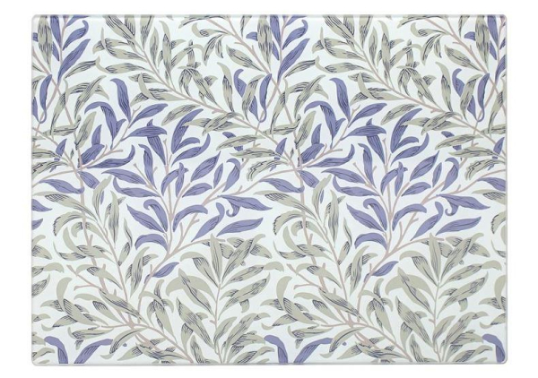 Willow Bough Glass Cutting Board 40x30cm Multi Colour Heat Resistant Kitchen