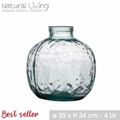 Vase Louise in Recycled Glass 4L