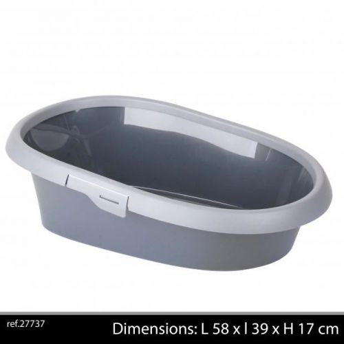 Cat Litter Tray Deluxe Grey