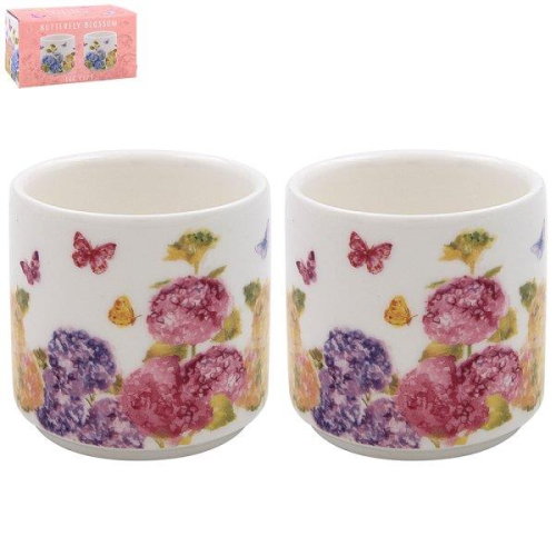 Butterfly Blossom Egg Cups Set of 2 Elegant Durable Jennifer Rose Design