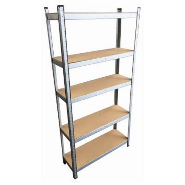 1.78m Galvanised Steel 5 Tier Shelving Unit Blackspur