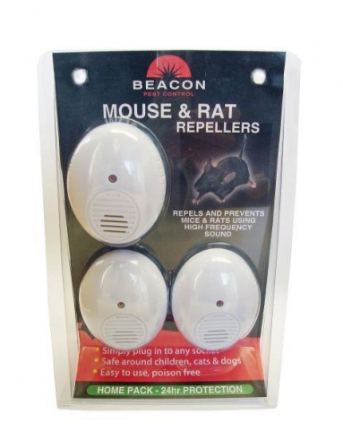 Pack of 3 Rentokil Beacon Mouse And Rat Rodent Repeller
