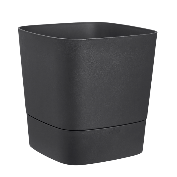 Greensense Aqua Care Square 38cm Charcoal Grey Eco Friendly Planter with Wheels