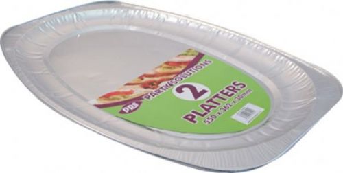 Large 2pk Disposable Foil Platter for Serving Party Birthday Catering