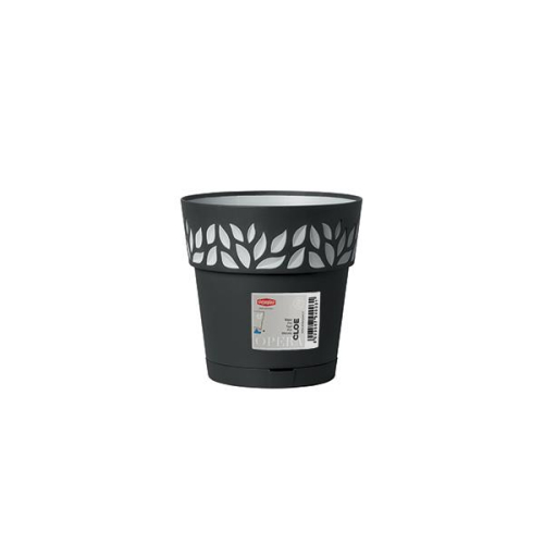 Cloe Pot 15cm Self Watering Graphite Light Grey Outdoor Planter for Small Plants