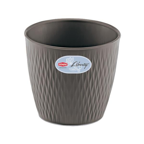 Liberty Pot 25 cm Quartz Grey Indoor Outdoor Planter 8.5L Modern Elegant Design