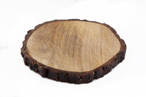 Round Wooden Bark Board Small