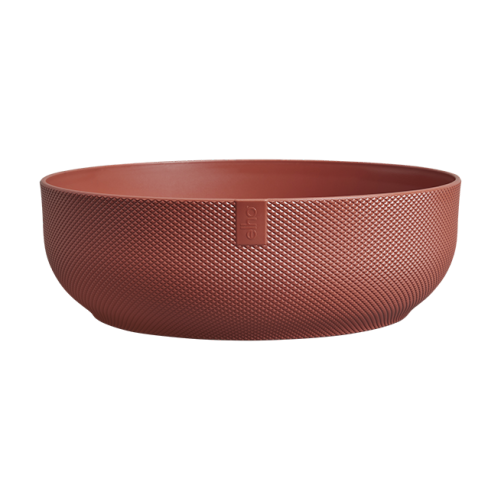 Jazz Bowl 28cm Tuscan Red Waterproof Recycled Plastic Planter Pot Indoor Use