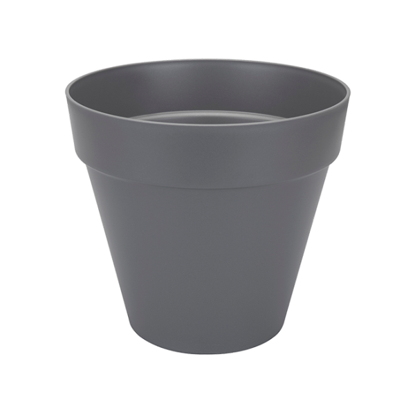 Loft Urban Round 50cm Anthracite Flower Pot with Wheels and Water Reservoir