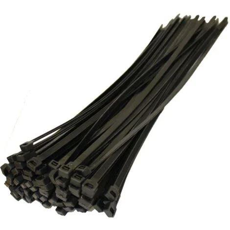 Cable Ties 300mm x 4.8mm Black Pack of 60 Strong Nylon for Indoor Outdoor Use