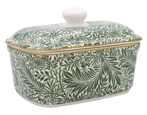 Larkspur Butter Dish Fine China Multi Color Elegant Design for Butter Storage