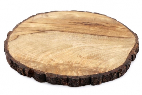 Round Wooden Bark Board Large