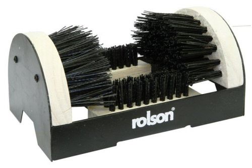 Boot & Shoe Scrubber Cleaner Brush Portable Durable Steel & Wood Black