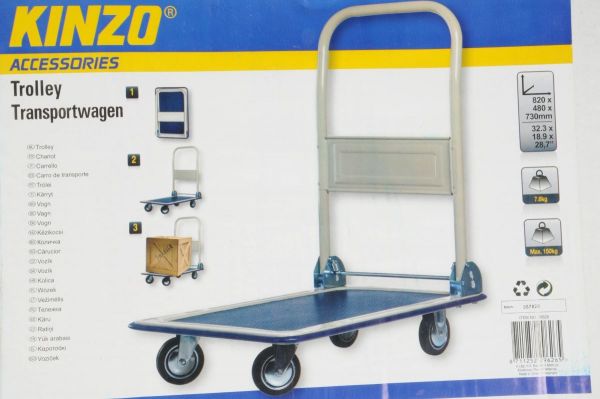 Portable Folding Flat Hand Trolley Industrial Transport Sack Truck Max.150kg