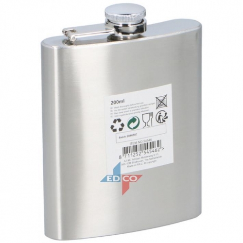 Stainless Steel Pocket Hip Flask 200ml