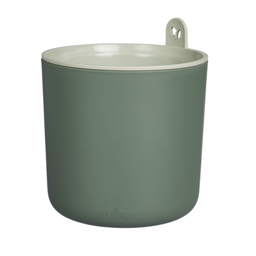 Happy Herbs 14cm Leaf Green Pot with Water Reservoir Ideal for Indoor Herbs