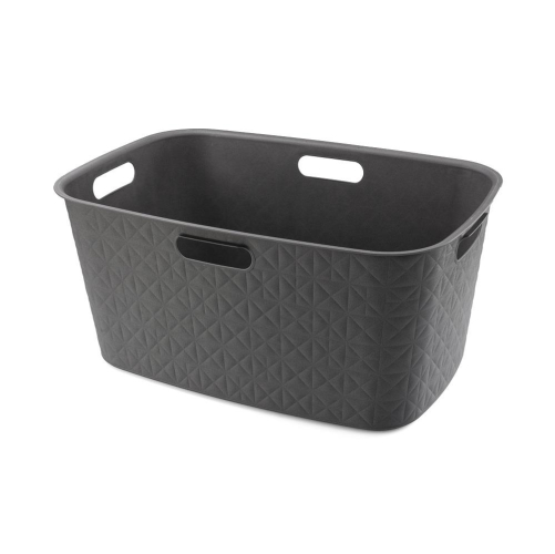 Softex Basket Large 45L Dark Grey Plastic Storage Bin Organizer for Home Office