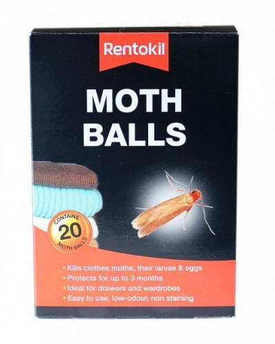 Pack Of 20 Rentokill Moth Balls For Wardrobes And Cupboards