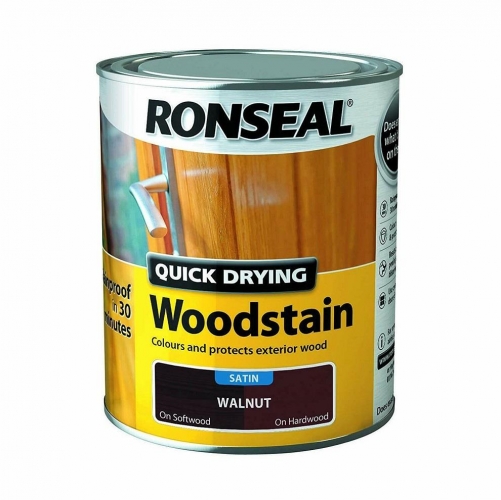 Ronseal Woodstain Quick Dry Satin Walnut 750ml