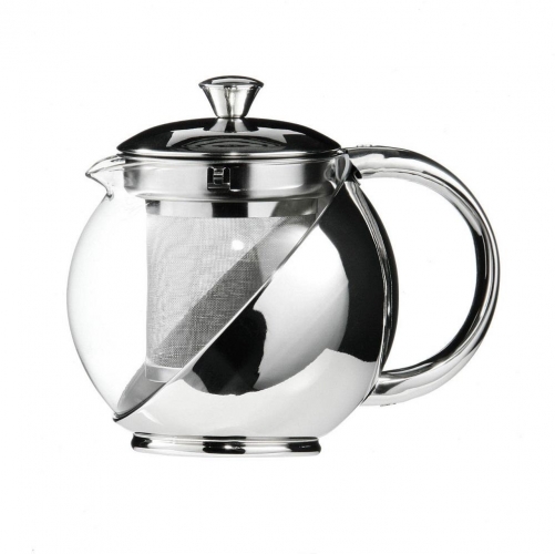 Stainless Steel and Glass Teapot With Infuser 500ML