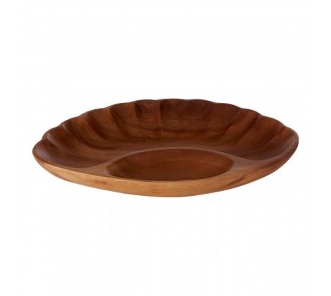 Kora 2 Compartment Clamshell Shaped Serving Dish 32X23 CM