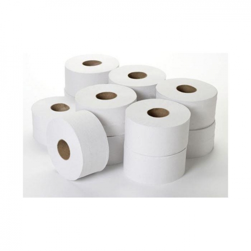2Ply White Minij Mini Jumbo Toilet Rolls Pack of 12
