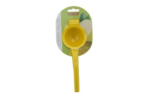 Lemon Press Yellow Metal Durable Juicer Ergonomic Easy Clean Kitchen Tool 22cm