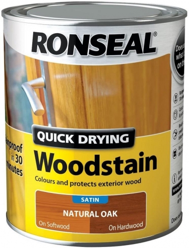 Ronseal Woodstain Quick Dry Satin Natural Oak 750ml