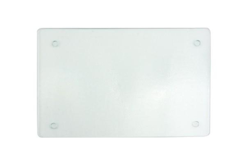 Glass Cutting Board Clear 28x19cm Tempered Non Slip Feet Modern Kitchen Board