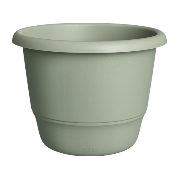 Elho Amiga Round Pot 35cm Thyme Green Eco Friendly Garden Planter