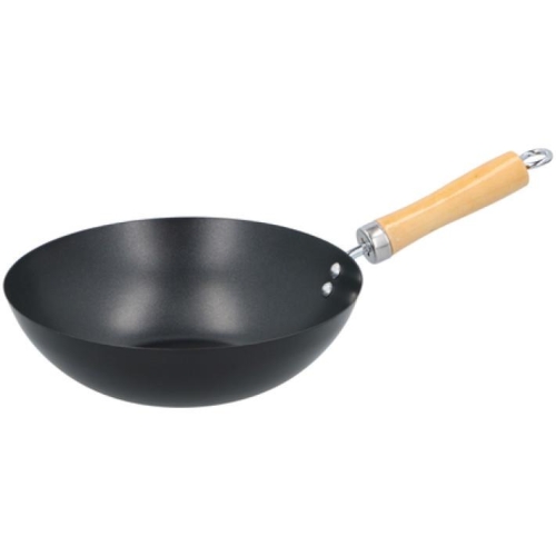 Wok Pan Ceramic Non-Stick, Wooden Handle 25cm