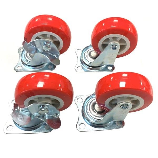 50mm Heavy Duty Swivel Castor Wheels 4 pack Max Load 140Kg